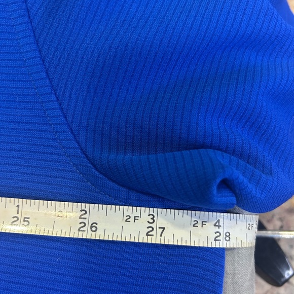 🔷”Under Armour” Royal Blue Sport Performance Button up Polo Shirt “Heat Gear” - Picture 6 of 9